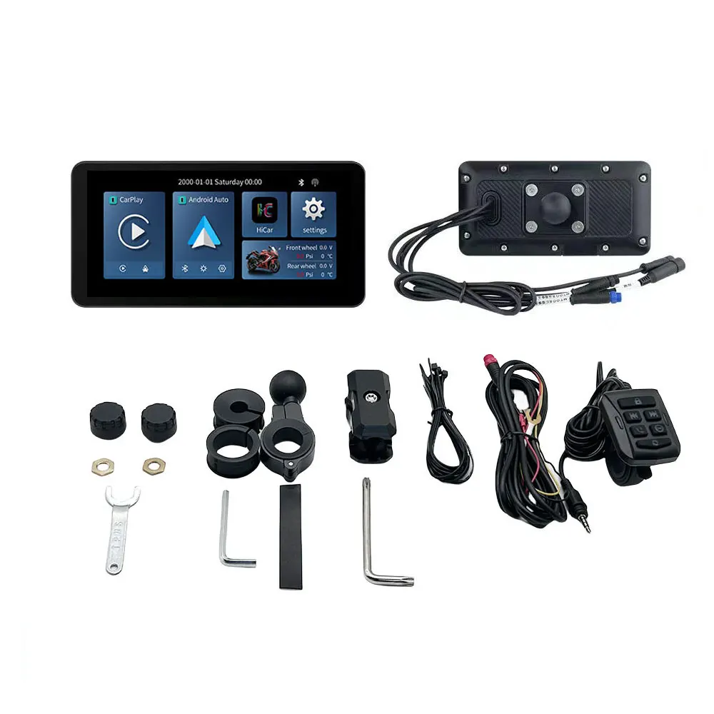 Sistema Linux Motocicleta Carplay IPX7 À Prova D 'Água 6.3 Tela Sensível Ao Toque Gps Fábrica de Navegação de Motocicleta