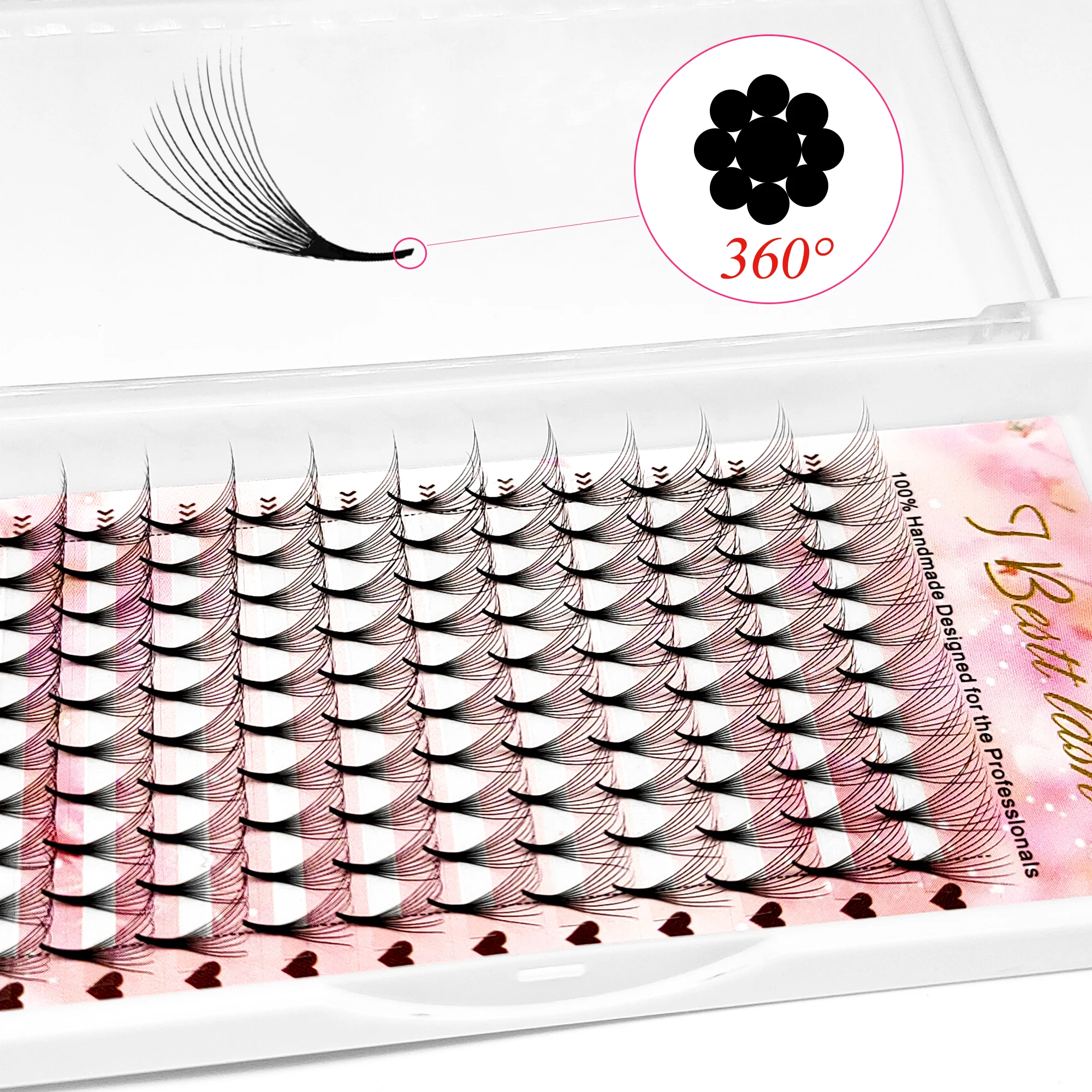 Tbestt Soft Mink Eyelashes Pre Made Volume Fans Lashes Individual Eyelash Extensions Natural False Eyelashes