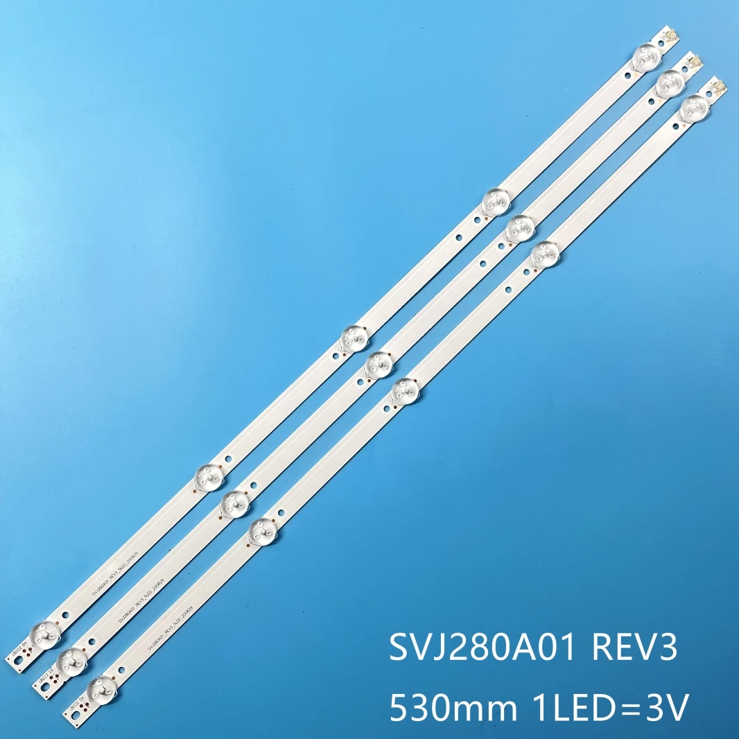 

530mm 5LED New TV Illumination For FUSION FLTV-28L32B Bar Backlight Strips Array Matrix Line Rule SVJ280A01_REV3_5LED_130402