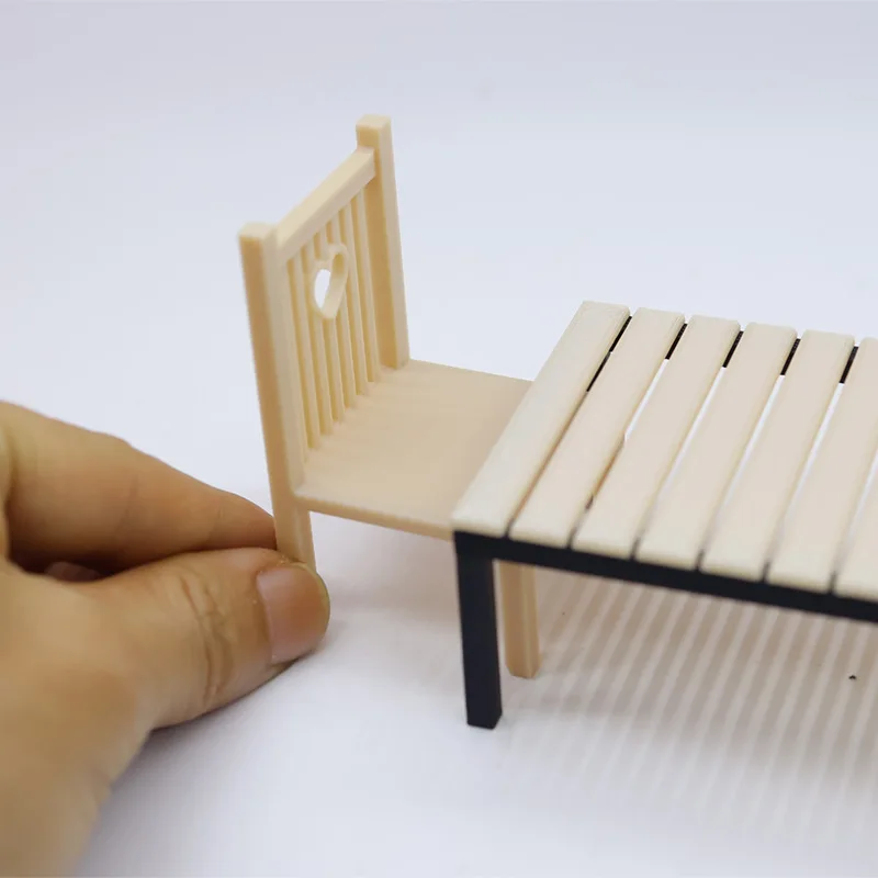 1set Dollhouse Mini Chair Camping Table Set Micro Furniture Landscape DIY Accessory Miniature Sand Table Decoration Home Decor