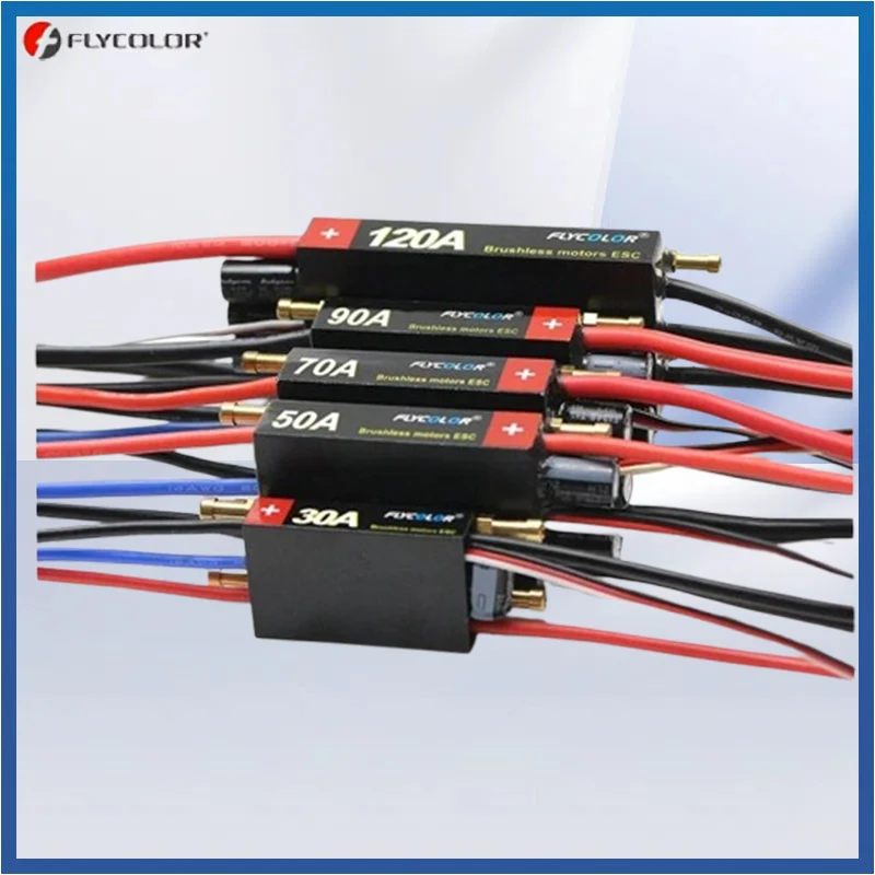 

FlyColor 30A 50A 70A 90A 120A RC BOAT ESC Waterproof 2-6S Lipo Brushless Speed Controller for RC Boat Motor