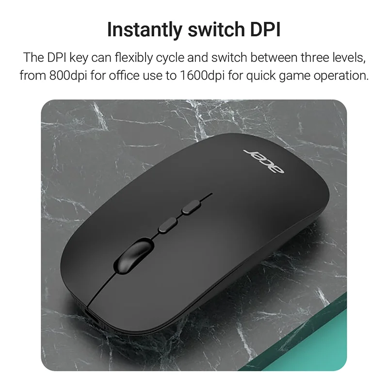 ماوس بصري لاسلكي Acer ، g ، بلوتوث ، وضع ثلاثي ، صامت ، للكمبيوتر اللوحي ، الكمبيوتر المحمول ، الكمبيوتر المحمول ، الكمبيوتر المحمول ، الكمبيوتر المحمول ، الكمبيوتر الشخصي