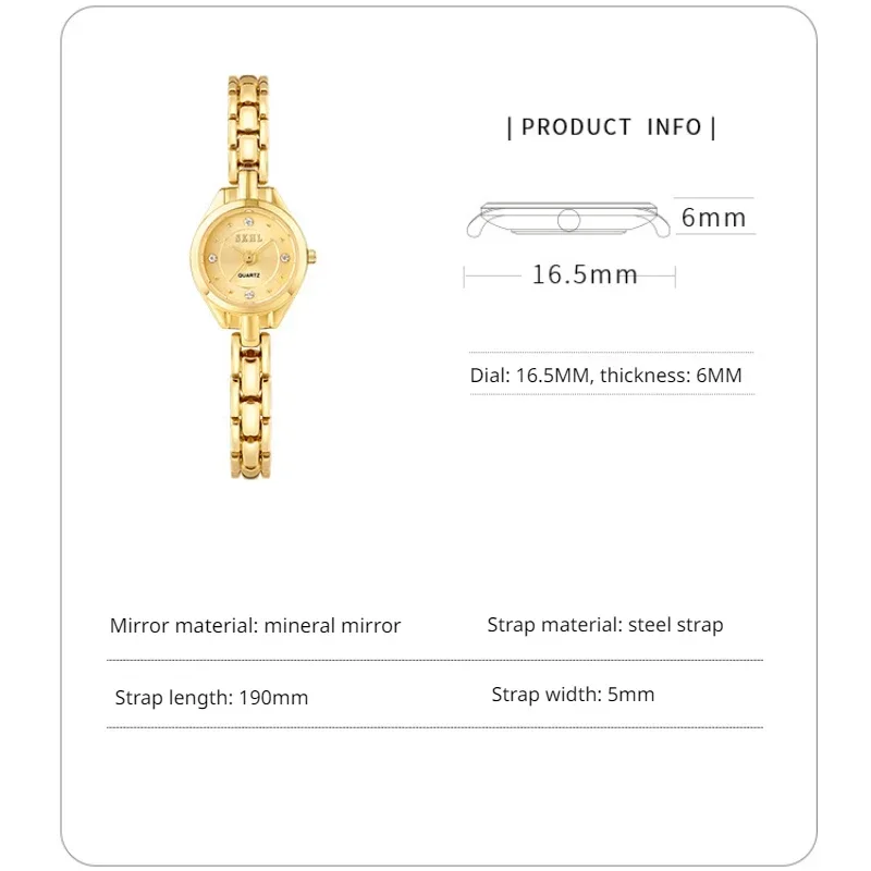 Montre-bracelet en acier pour femme, créative, horloge