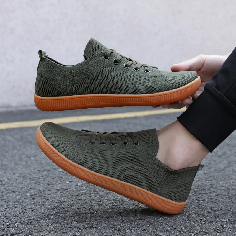 Zapatillas de deporte minimalistas anchas para hombre y mujer, suela de gota cero, relajación óptima, zapatos casuales descalzos, zapatos para