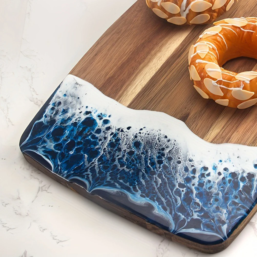 

Resin Wood Cutting Large Chopping Board for Meat Chicken Vegetables Cheese Pizza Kitchen Countertop Set Steak Board
