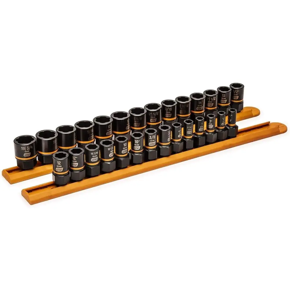 

28 Piece 1/4 and 3/8 Drive Bolt Impact Socket Set for Extraction