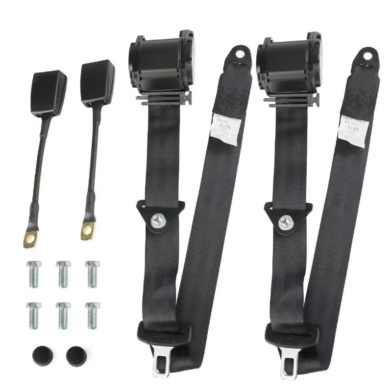 

Retractable Adjustable Belts Auto Telescopic Safety Belt for Golf Cart Minivan Pickup Truck 2Pcs Automatic Seat Belt Three-Point