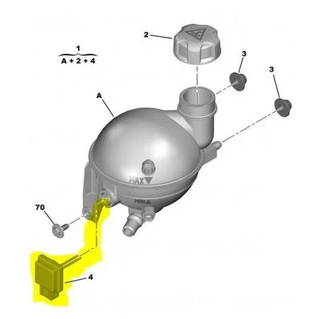 REPLACEMENT WATER TANK MÜŞÜRÜ 307-C4-308-RCZ-C2-C3 II-XSARA-ZX-C4 II D4 451228447