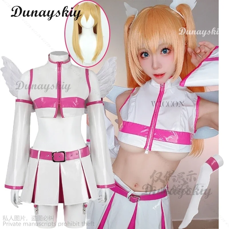 Anime 2,5 seducción dimensional Lilysa Amano Liliel Cosplay disfraz peluca falda uniforme alas sombreros fiesta de Halloween accesorios de mujer