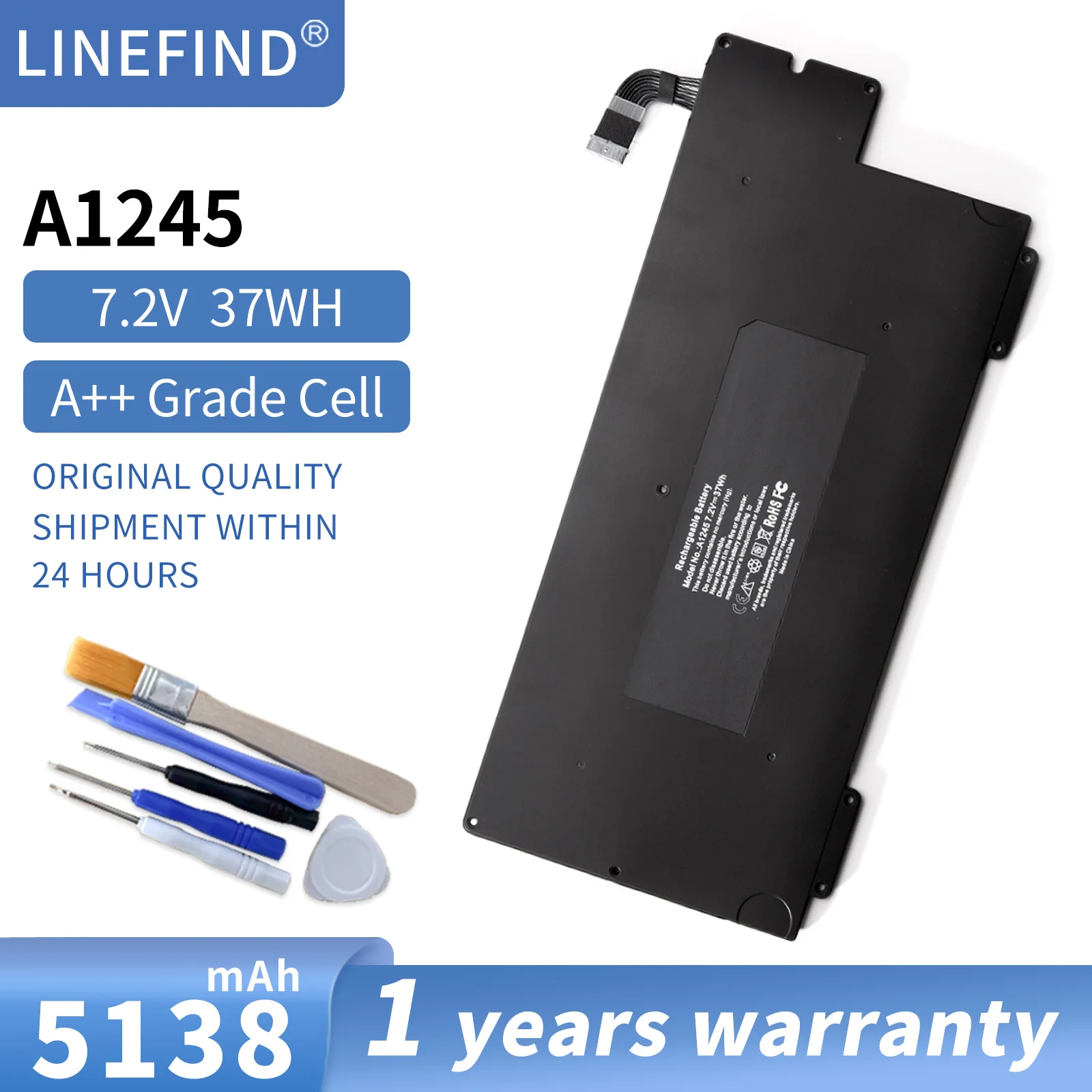 

New Laptop Battery A1245 For Apple MacBook Air 13" A1237 A1304 MB003 MC504J/A MC503J/A MC233LL/A MC234CH/A 7.4V Batteries