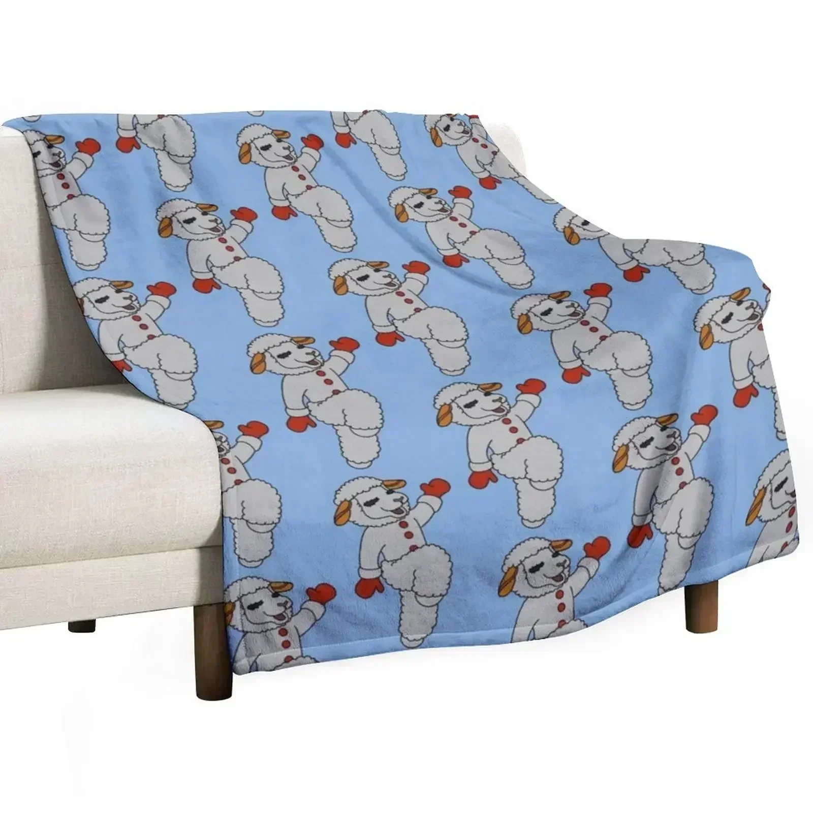 

Lambchop dancing fan art Throw Blanket Warm Plush Fuzzy Blanket for Living Room