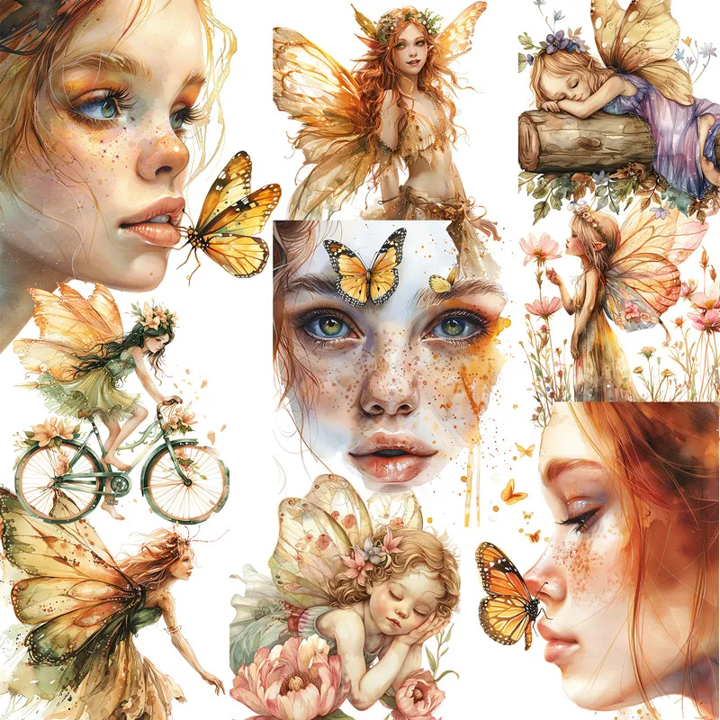 Butterfly Elf Stickers Crafts And Scrapbooking stickers kids toys book Decorative sticker DIY Stationery