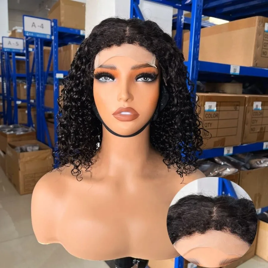 

Hot Selling Products 2024 Water Wave 4C Edge Baby Hair Short Bob Wig 4x4 13x4 Bob Wigs Human Hair Lace Front