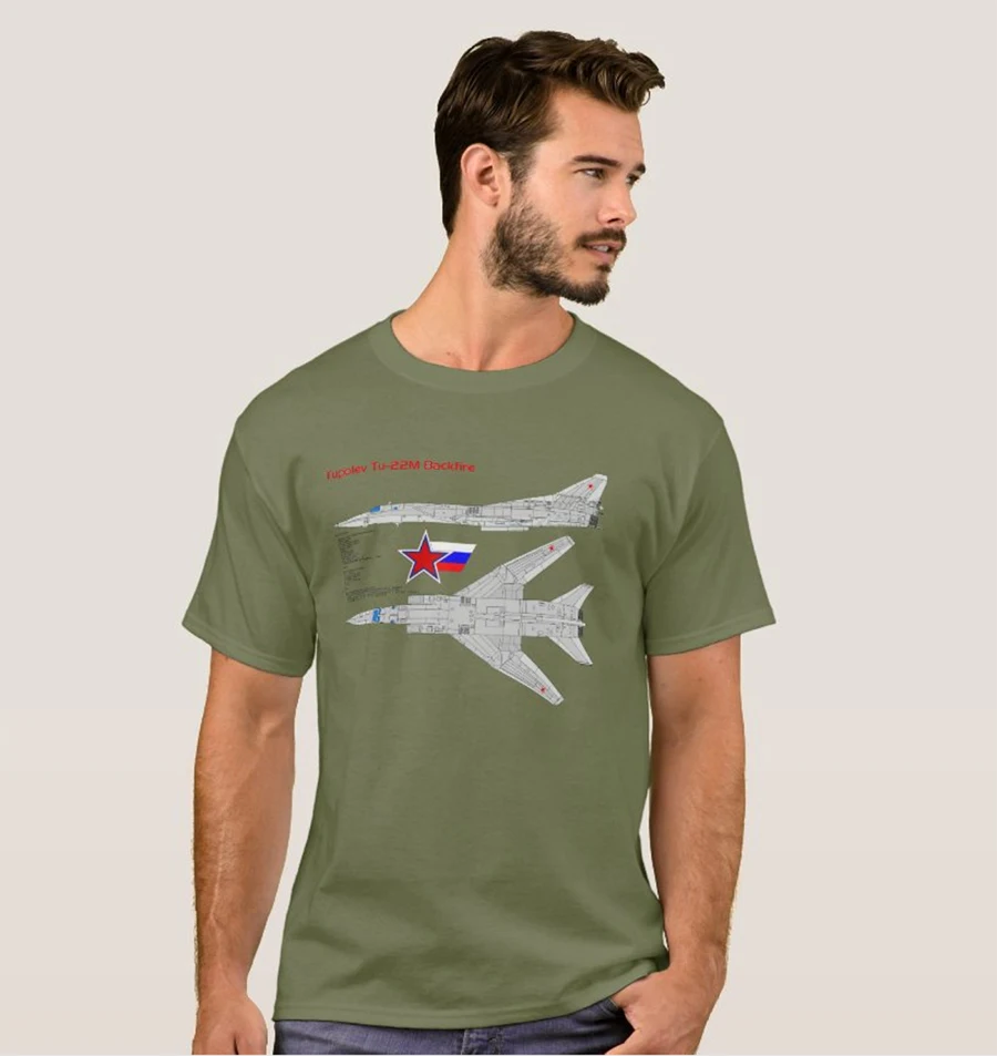 Russian Aerospace Force Tupolev TU-22 M Backfire Strategic Bomber T Shirt. 100% Cotton Casual T-shirts Loose Top New Size S-3XL