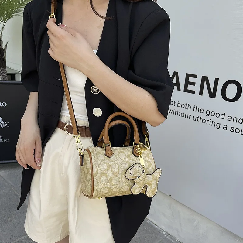 

New 2026 Women's Vintage Boston Mini Pillow Bag - Premium Texture Crossbody & Hand Carry Purse, Chic Compact for Everyday Elegance