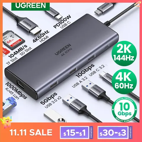 USB C Hub 4K 60Hz with HDMI and Ethernet UGREEN
