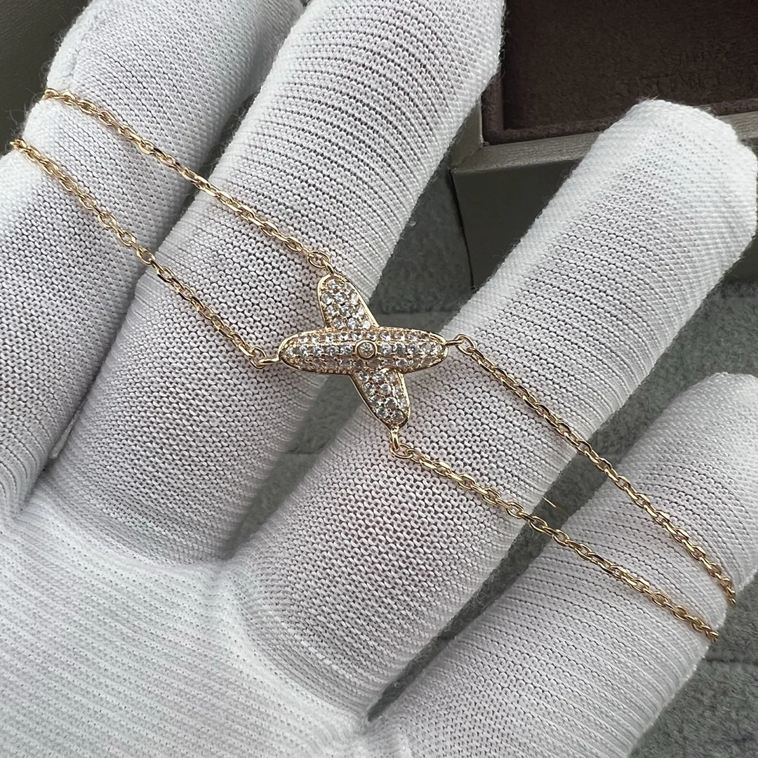 Romantic Women's Jewelry. Full Diamond Zircon Bracelet and Necklace, Sparkling Party Jewelry Holiday Gifts 2
