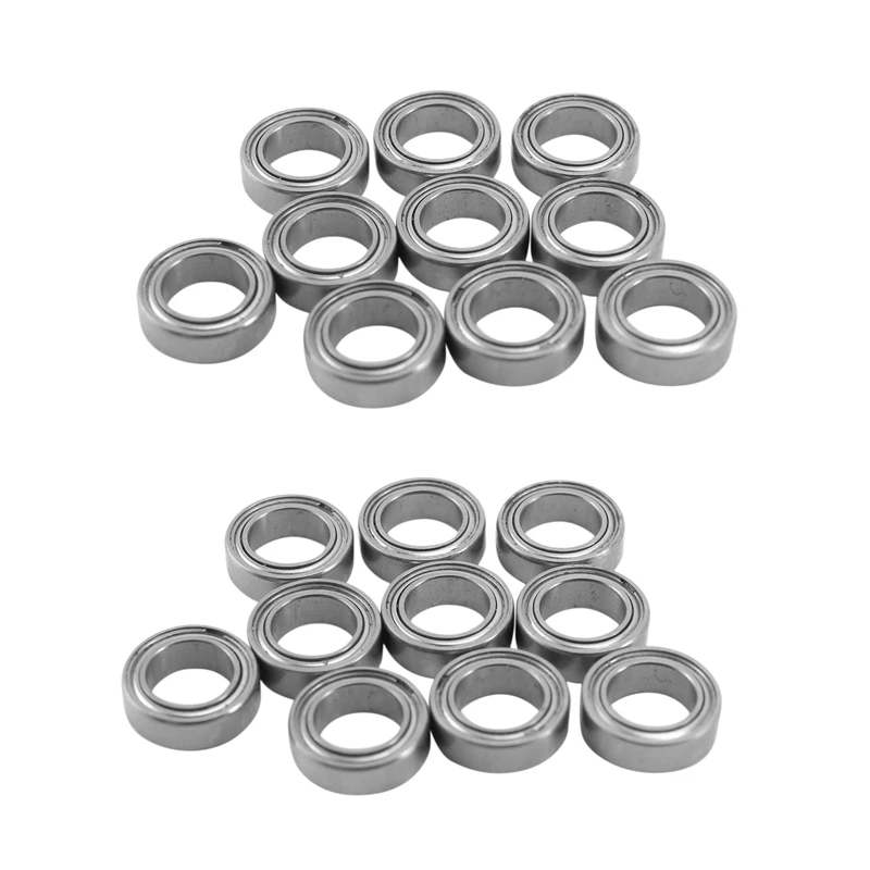 20Pcs Miniature Sealed Metal Shielded Metric Radial Ball Bearing Model: MR85-ZZ 5X8X2.5Mm