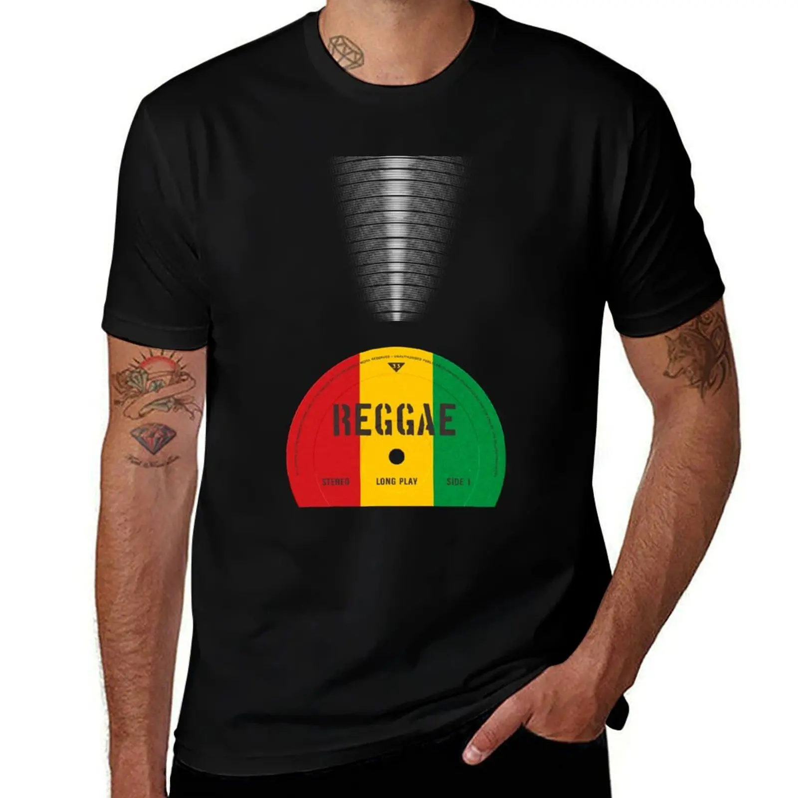 

VINYL MUSIC / Reggae T-Shirt oversize t-shirts man for a boy Anime t-shirt blanks mens designer t shirt