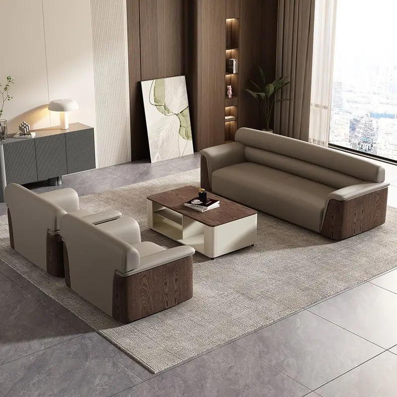 Business Office Sofa Boss Office Sofa Coffee Table Meeting Room Reception VIP Sofa