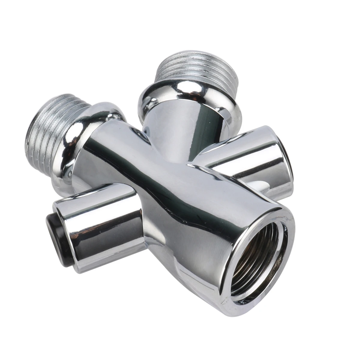 3-weg Kraanomvormer 1/2 "Vrouwelijke Draad Inlaat 1/2" Mannelijke Draad 2-Uitlaat Watersplitter Thuis Badkamer Douche Water Aparte Adapter