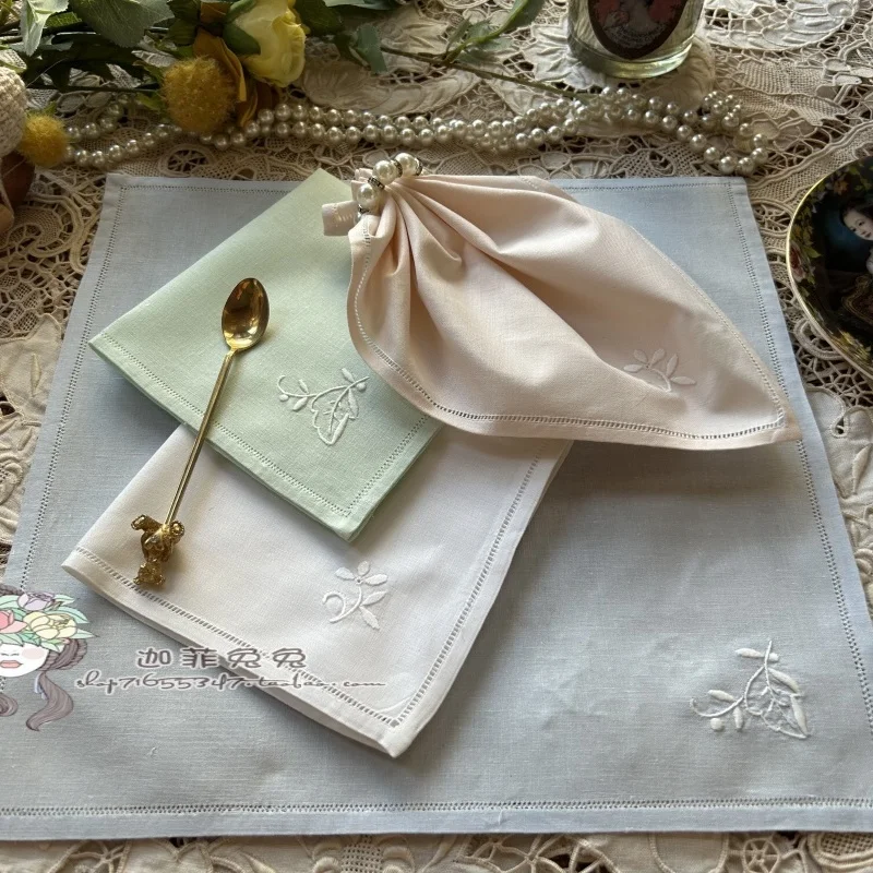 12 pezzi 27X27CM Tovaglioli Esportazione Tovagliolo colorato in cotone e lino