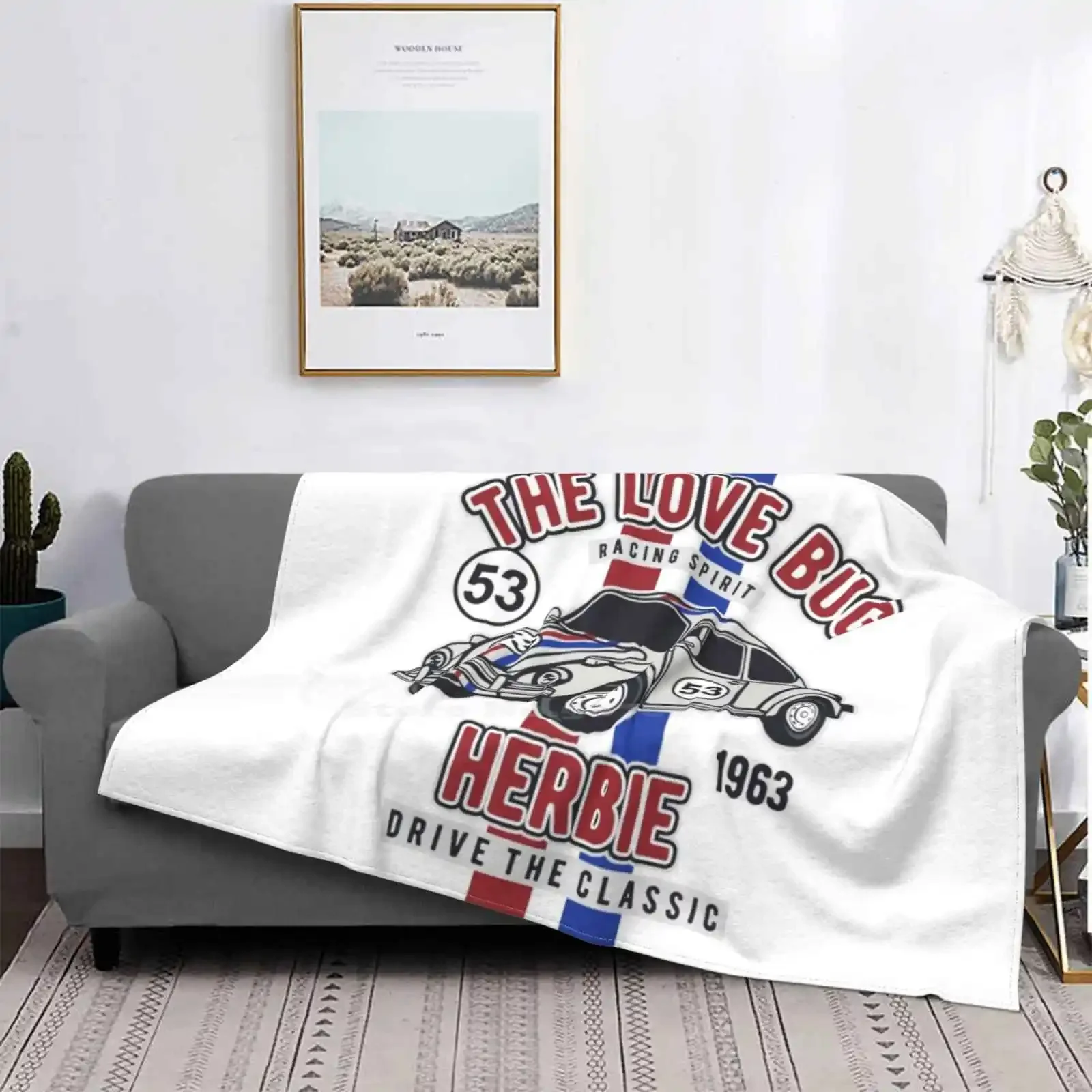 

The Love Bug Herbie-литая модель оригинального дизайна, тонкое мягкое фланелевое одеяло, игрушечная машинка под давлением, модель автомобиля Mattel