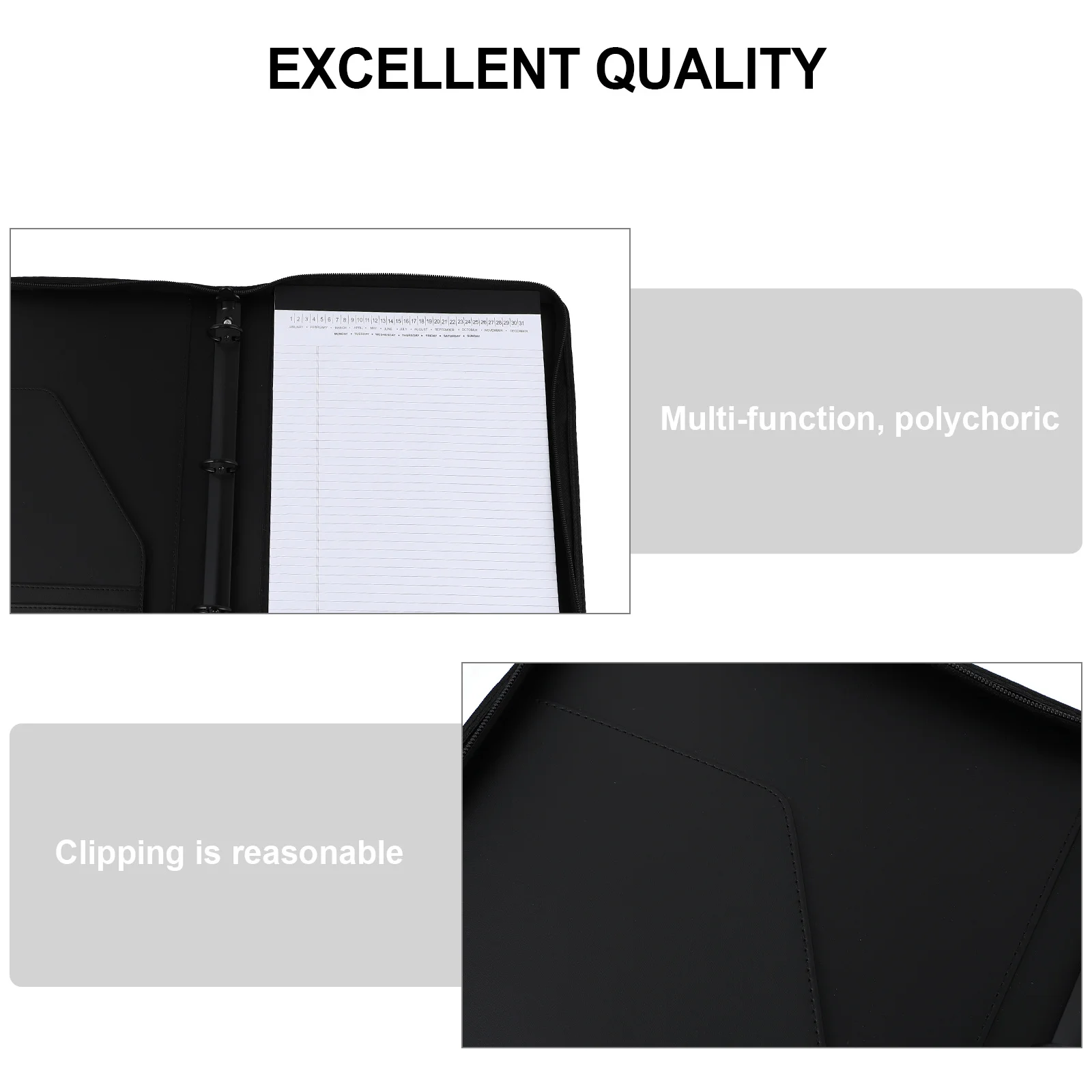 

Binder Business Folder Organizer File Document Holder Black for Desk Man
