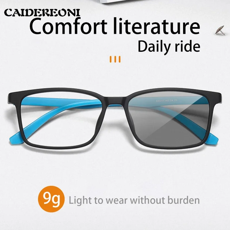 

CAIDERONI TR-90 Teenager Ultralight Elastic Lacquer Eyeglasses Customizable Myopia Anti-Blue Light Photochromic Prescription 003