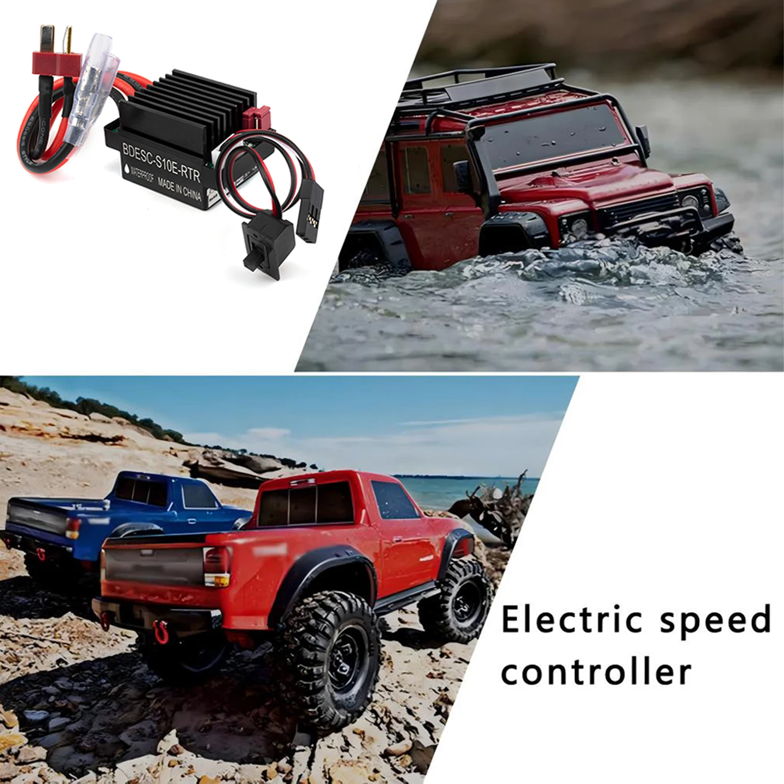 Bürstenmotor-Drehzahlregler 320 A mit 5 V 2 A BEC-Bürstenregler für verschiedene Arten von RC-Autos TRX TRX4 TRX6 Autos oder Boote