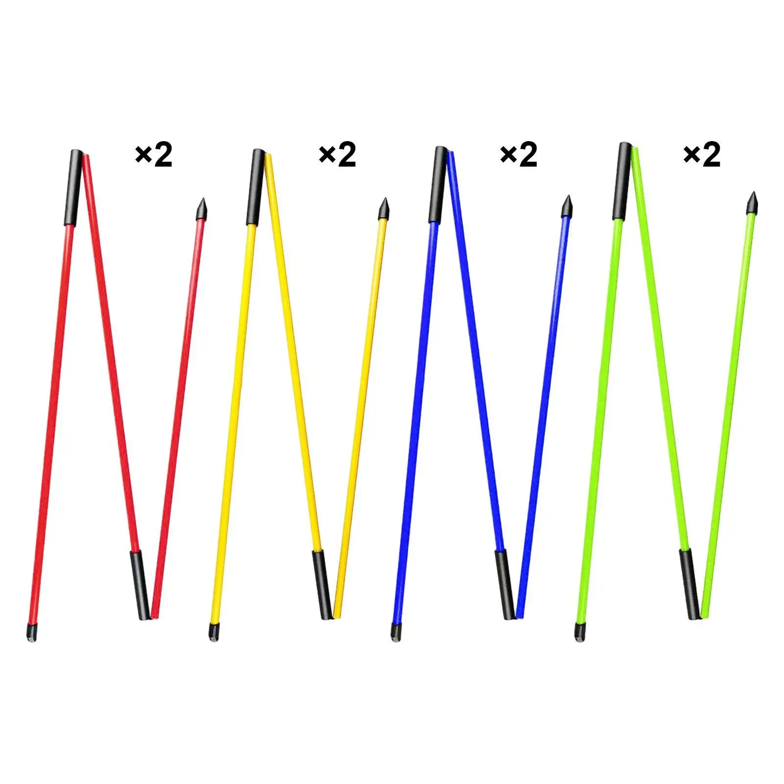 Golf Training Equipment Alignment Rods Swing Path and Setup Guide Lightweight Fiberglass Practice Tool for Driving Range