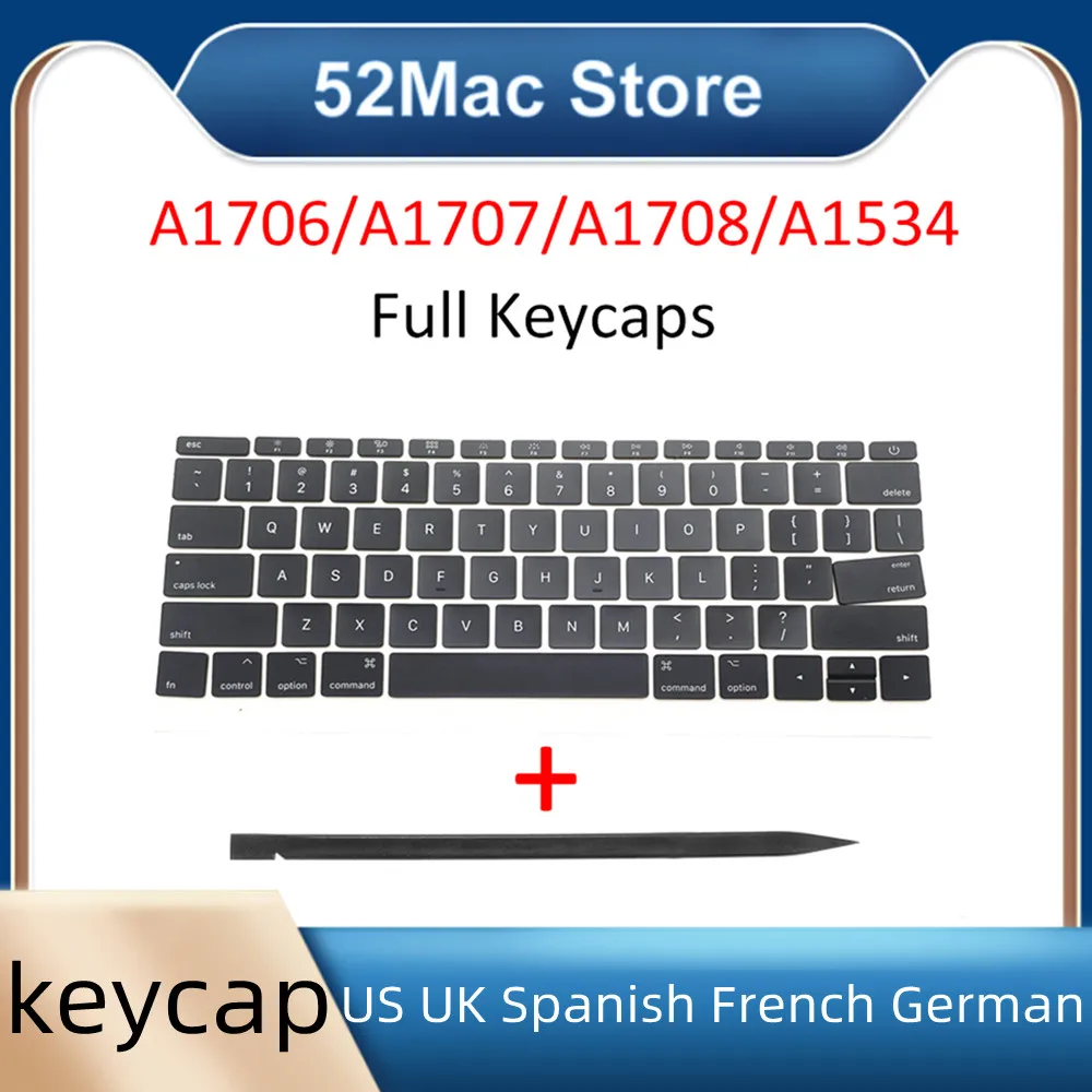 UK FR SP GR keyboard keycaps keys for macbook RENINA a1708 a1706 a1707 AIR A1534 2017 keyboard keycaps keys