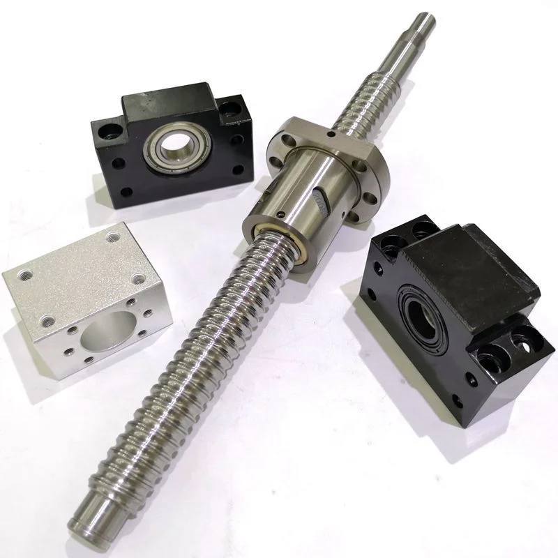 SFU2510 Ball Screw Set with BK20/BF20 Support Nut Holder and Coupling for CNC Router 100-6000mm End Machine