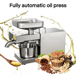 1500W 110V/220V Automatic Cold Press Oil Machine Oil Cold and Hot Press Machine Sunflower Seeds Oil Extractor Oil press Extract