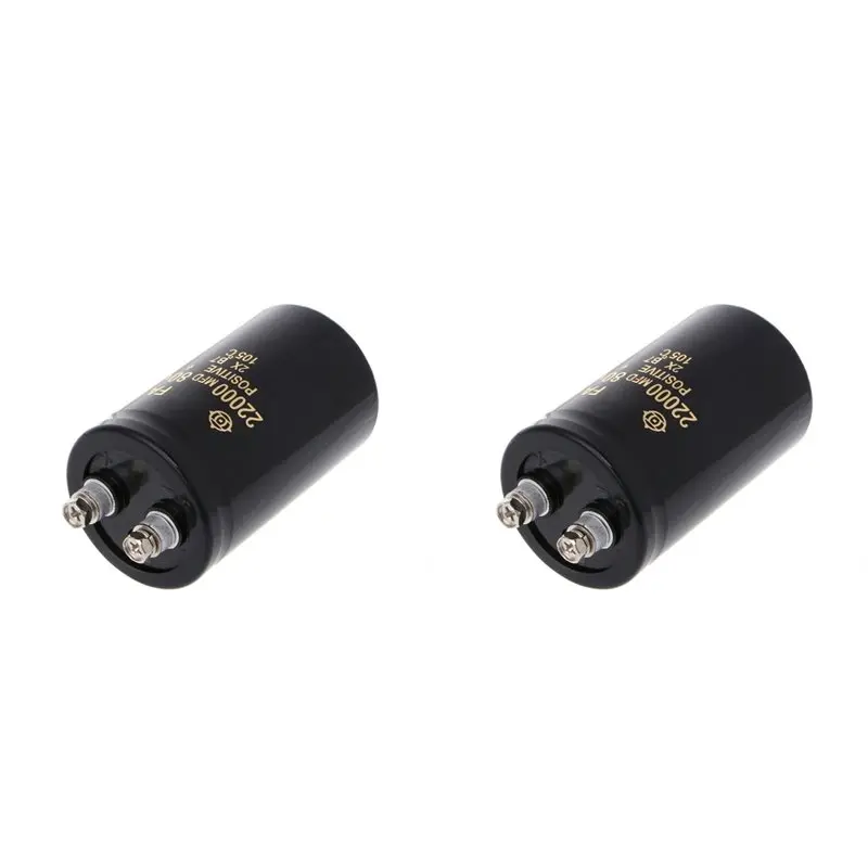 

【FAVORITE!】2X 2200UF/80V High Capacity Bolt Type Electrolytic Capacitor 50X80mm