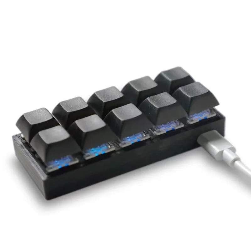 Tastiera macro RGB 10 tasti Mini OSU Tastiera da gioco Scorciatoia Tastiera meccanica multimediale programmabile Copritasto staccabile