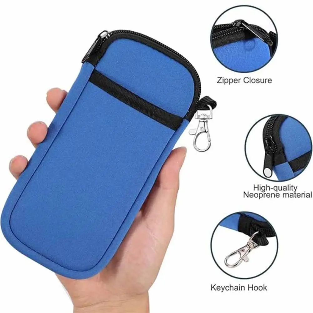 

Dustproof Soft Portable Glasses Case Portable Wear-resistant Storage Bag Ultralight with Buckle Zipper Phone Bag Travel Use