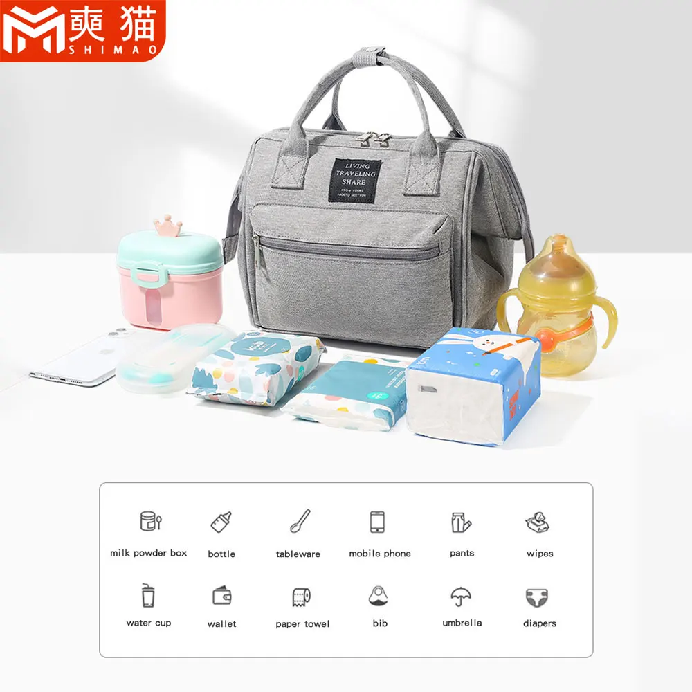 Multi-Functional Shoulder Crossbody Mommy Bag Mother Storage Outdoor Travel Handbag Oxford Large Capacity Baby Nappy Diaper Bag