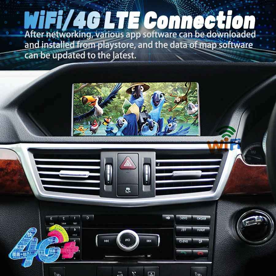 DSP 8INCH RHD Carplay Android 14 Car Radio For Mercedes Benz E W212 E200 E230 E260 E300 S212 W207 2010-2013 Navigation BT Screen