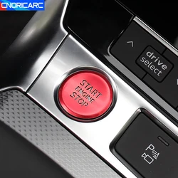 Car Styling One-click Start Button Sticker Decoration Cover Trim For Audi A6 C8 2019-2022 Aluminum Alloy Interior Accessories