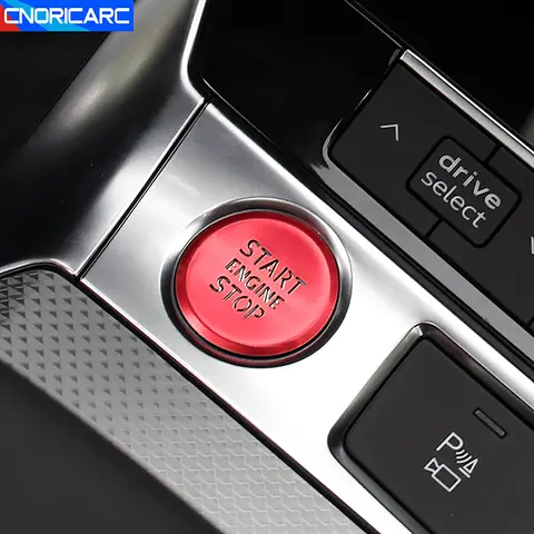 자동차 스타일링 원 클릭 시작 버튼 스티커 장식 커버 트림 Audi A6 C8 2019-2022 알루미늄 합금 인테리어 액세서리