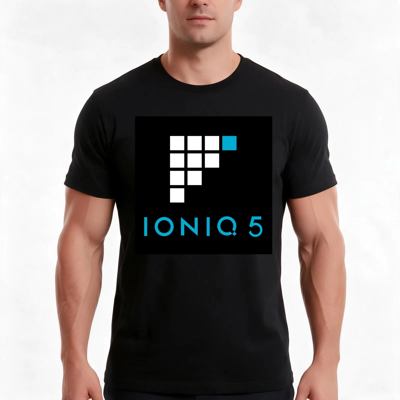Ioniq 5 - Fully Charged logo T-Shirt, Summer Casual Cotton Tee, Oversized Streetwear Tops, Vintage Graphic Print, 100% Cotton