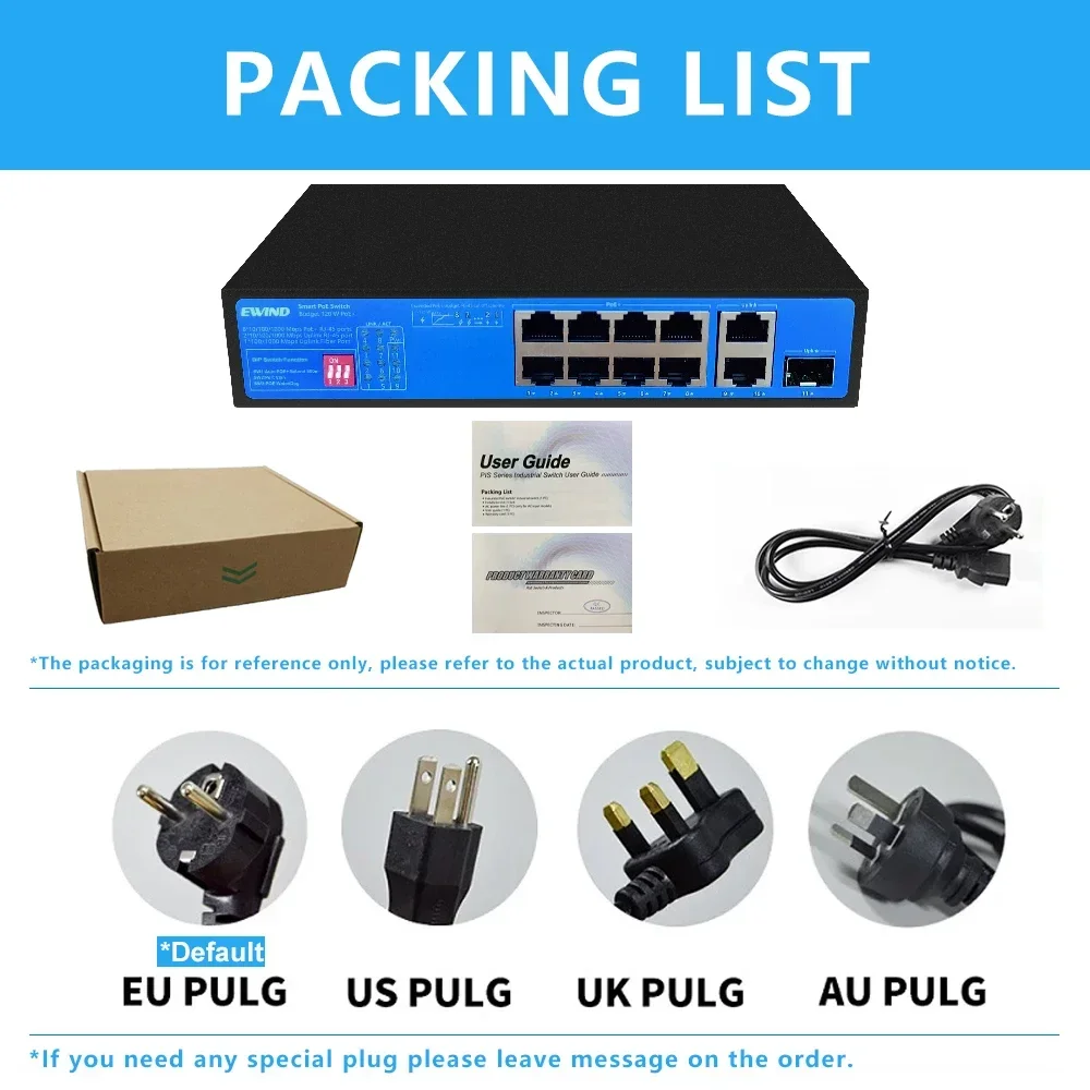 2026 NEW10/100/1000Mbps Gigabit Network Switch 6/8 POE Ports 2 Uplink RJ45 Ports Ethernet Network Switches with Dial Code Switch