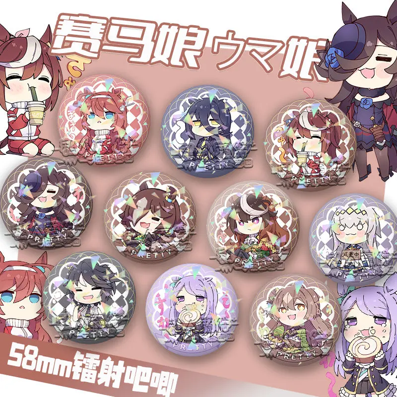 Umamumume-broche de bolsillo bonito Derby Tokai Teio Fuji Kiseki, Pin de solapa, botón suave de recuerdo, decorativo, 2025