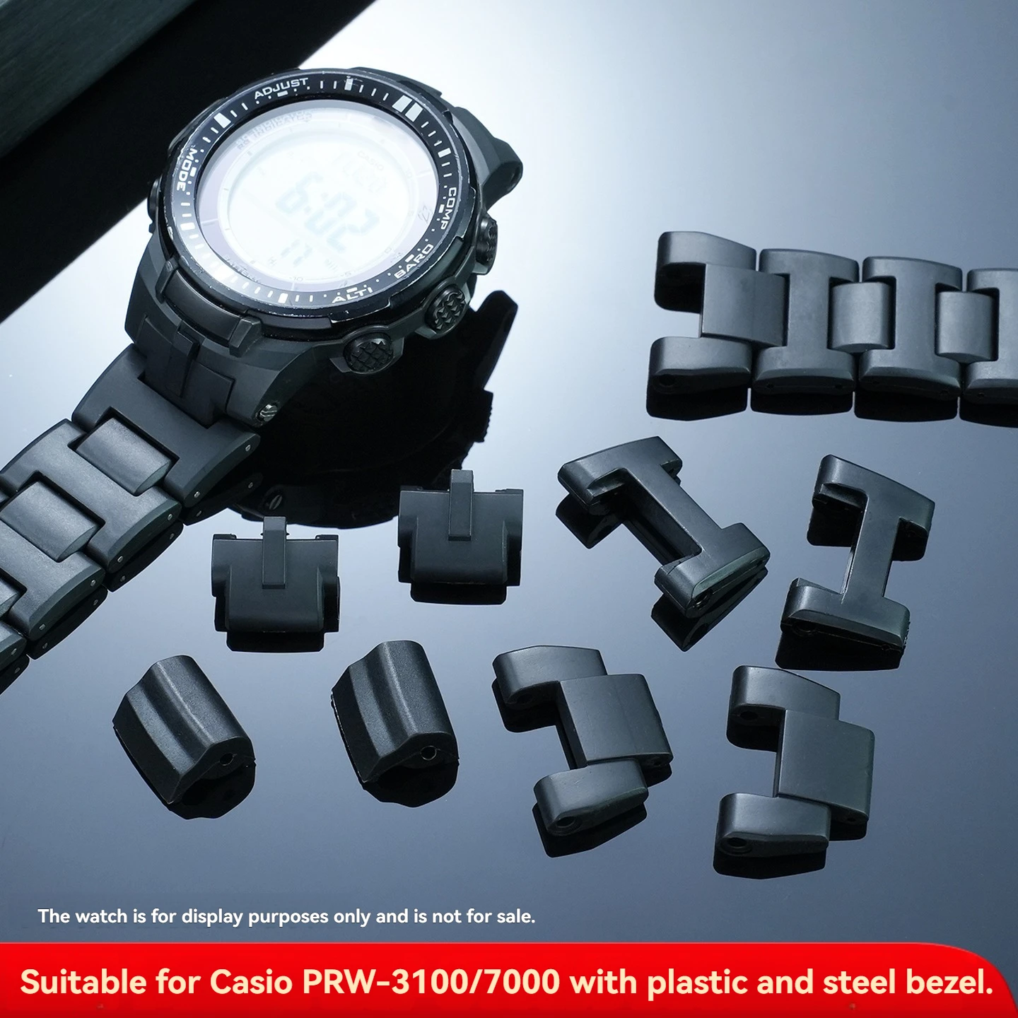 First link Suitable for Casio PRW-3100/7000/GST-210/GA-1100 plastic steel strap interface head grain watch section accessories