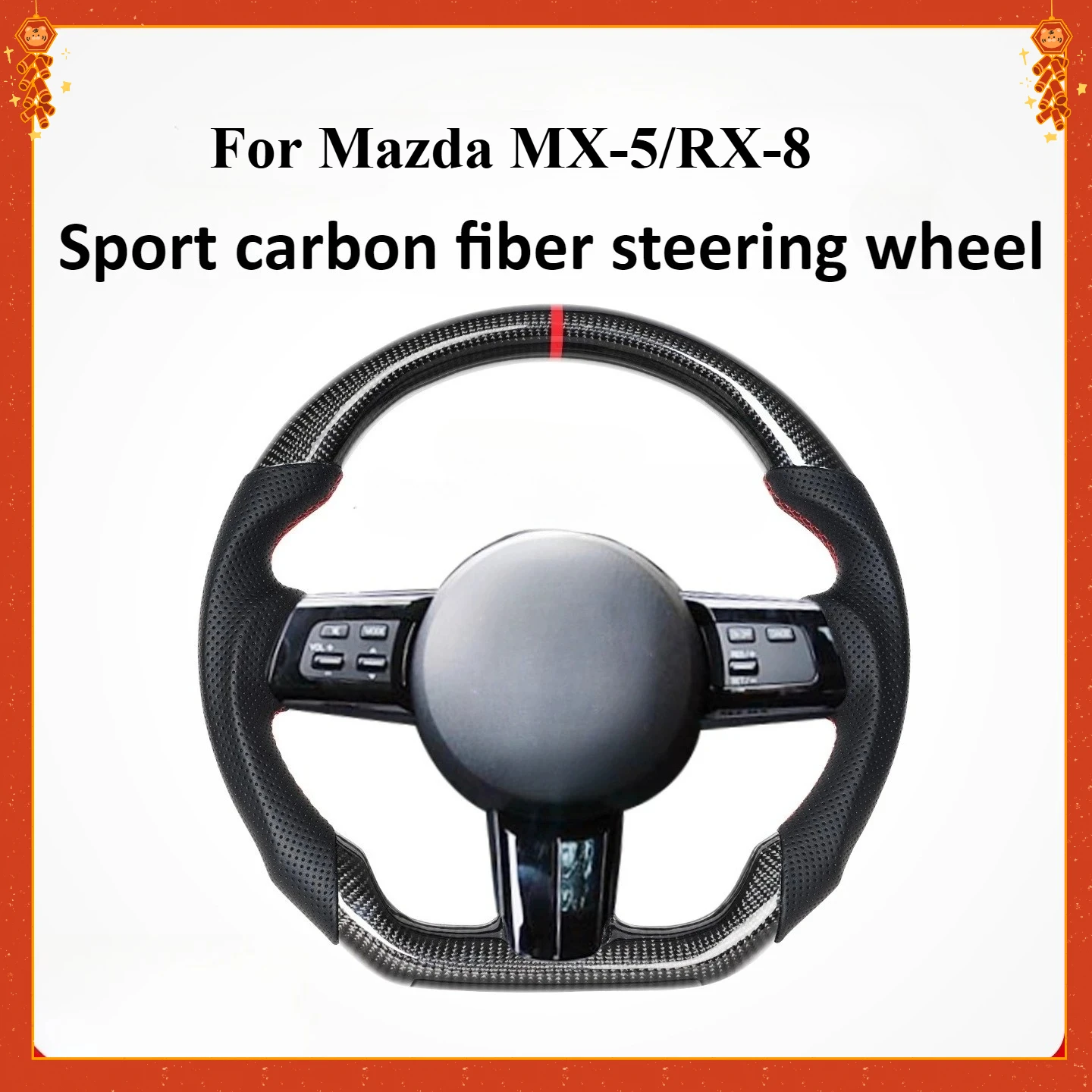 For Mazda MX-5/RX-8 Steering wheel modification with high-temperature resistance anti-slipbreathability odor-free andcomfortable