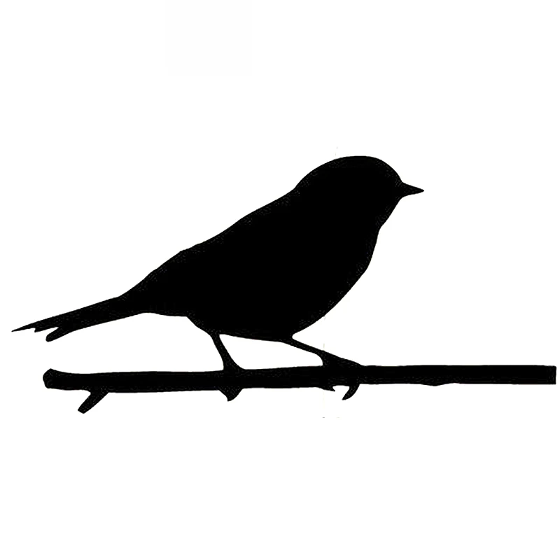 Bird Animal Art Decals on The Tree High Quality Car Window Decoration Personality Pvc Waterproof Decals Black/white, 18cm*8cm