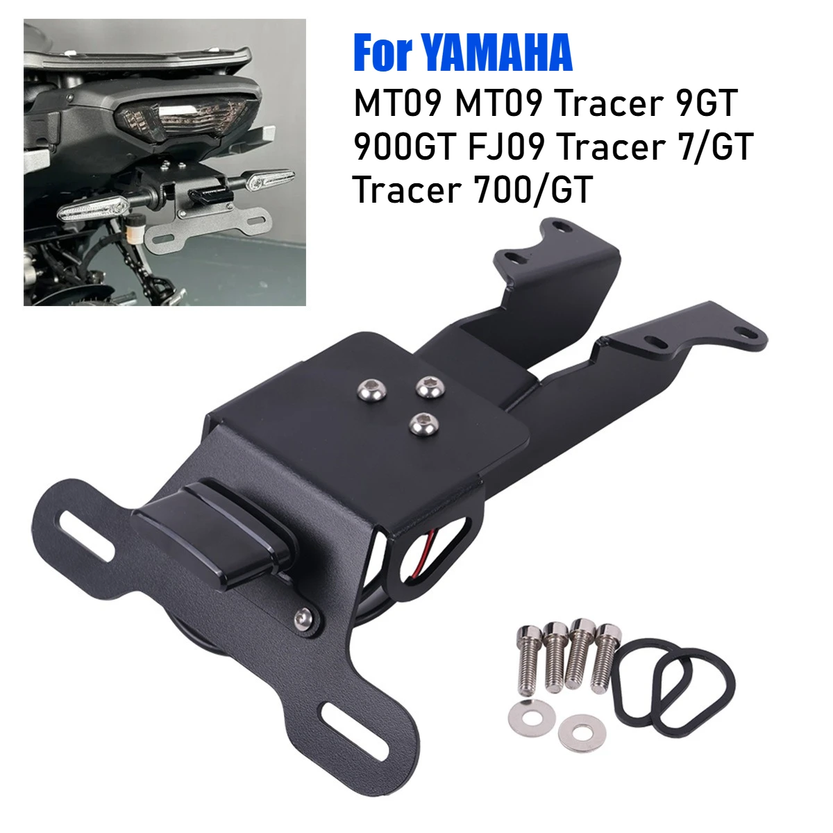 Motorcycle Tail Tidy Fen der Eliminator License Plate Holder For Yama ha MT-09 Tracer 9 GT FJ09