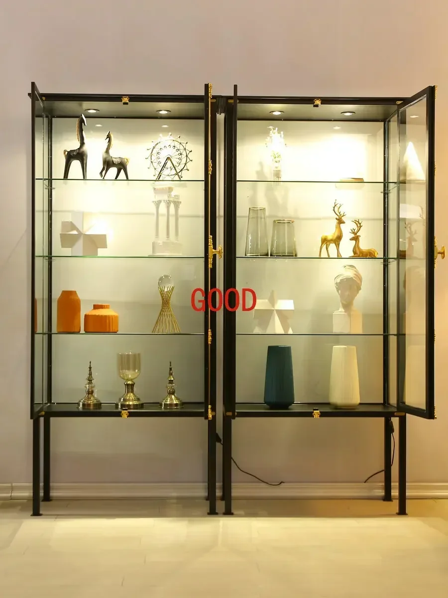 

Скандинавская прозрачная стеклянная витрина со световым шкафчиком Lego