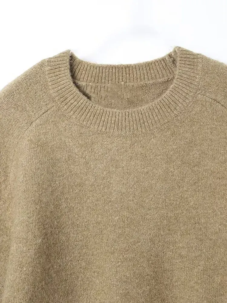NLZGMSJ Suéter de punto de otoño 2025 para mujer, mezcla de moda, jersey de punto suelto para mujer, Top simple y versátil